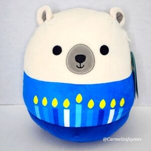 🕎 BROOKE 🐻‍❄ White Hanukkah Bear 2024 Original Squishmallow ☆ NWT ☆